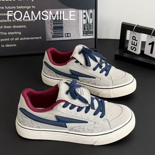 Foamsmile| 秋季男潮高街痞帅街头风厚底小众设计休闲板鞋开车鞋主图