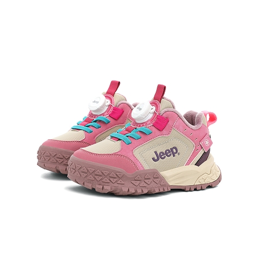 jeep童鞋女童防滑软底跑鞋冬季加绒加厚二棉鞋女孩时尚保暖运动鞋主图