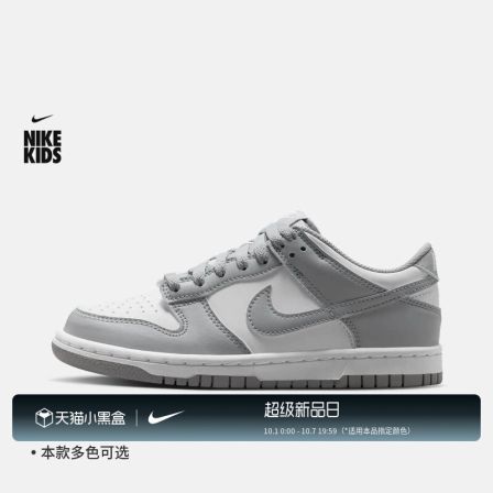 耐克青少年平底运动鞋秋冬男女童透气低帮板鞋NIKE DUNK IU7766