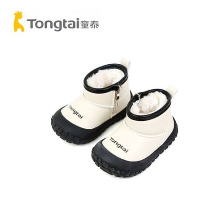 Tongtai/童泰冬季加绒儿童雪地靴软底儿童棉鞋防滑短靴T5503-60