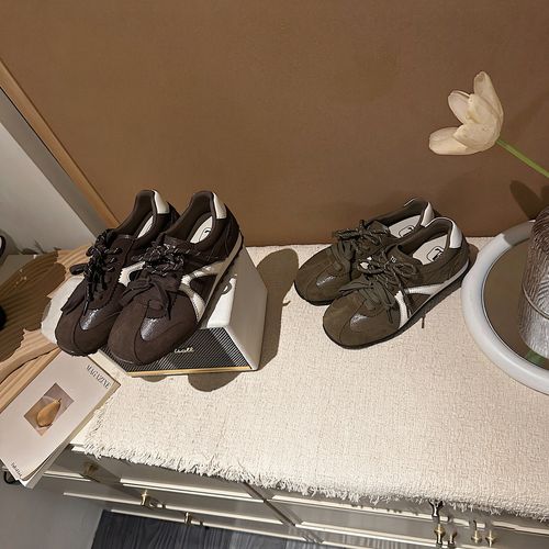 TS德训鞋女2026秋季新款软底学院风休闲软底系带阿甘鞋女主图