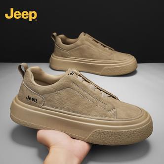 JEEP/吉普2026新款秋季男士板鞋一脚蹬厚底休闲男鞋轻便开车鞋潮主图