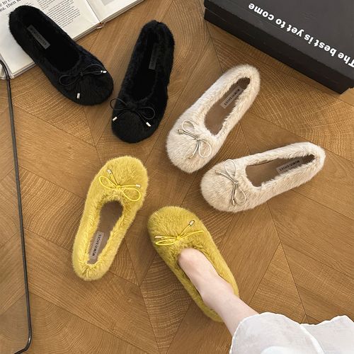 【肖然好物】FCS增高1cm温柔仙女风毛毛鞋女K365153主图