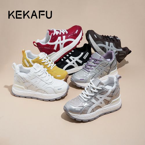 KEKAFU/珂卡芙2026年四季皮面新款[增高9CM]女鞋显脚小百搭阿甘鞋主图