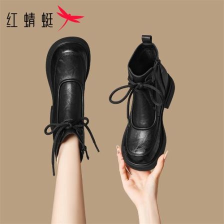 【杨颖代言】红蜻蜓2026新款上新加绒短靴适合商务场景舒适时尚女鞋