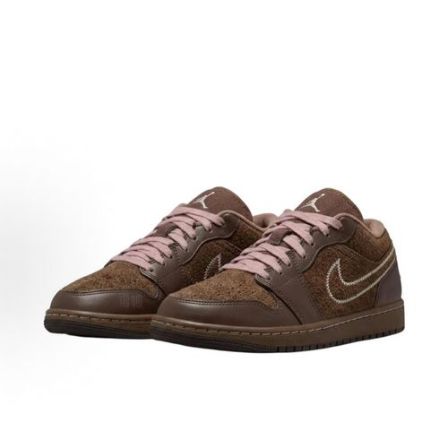 Nike/耐克官方正品 AJ1 LOW 男女款棕色休闲板鞋IQ5498-200