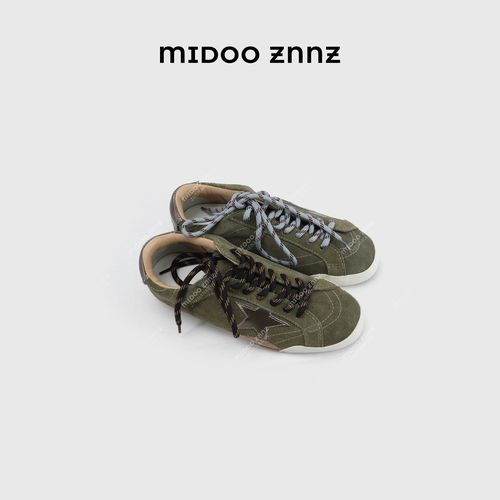 MIDOO ZNNZ 高丝光牛反绒做旧星星德训休闲鞋主图