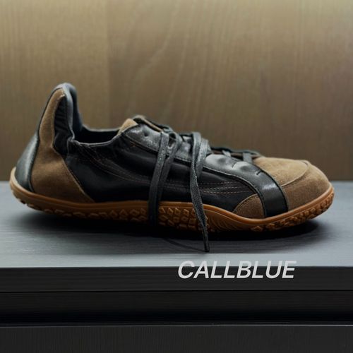 CALLBLUE『小羊皮宽楦』赤足头层牛皮防滑薄底通勤一脚蹬运动男鞋主图