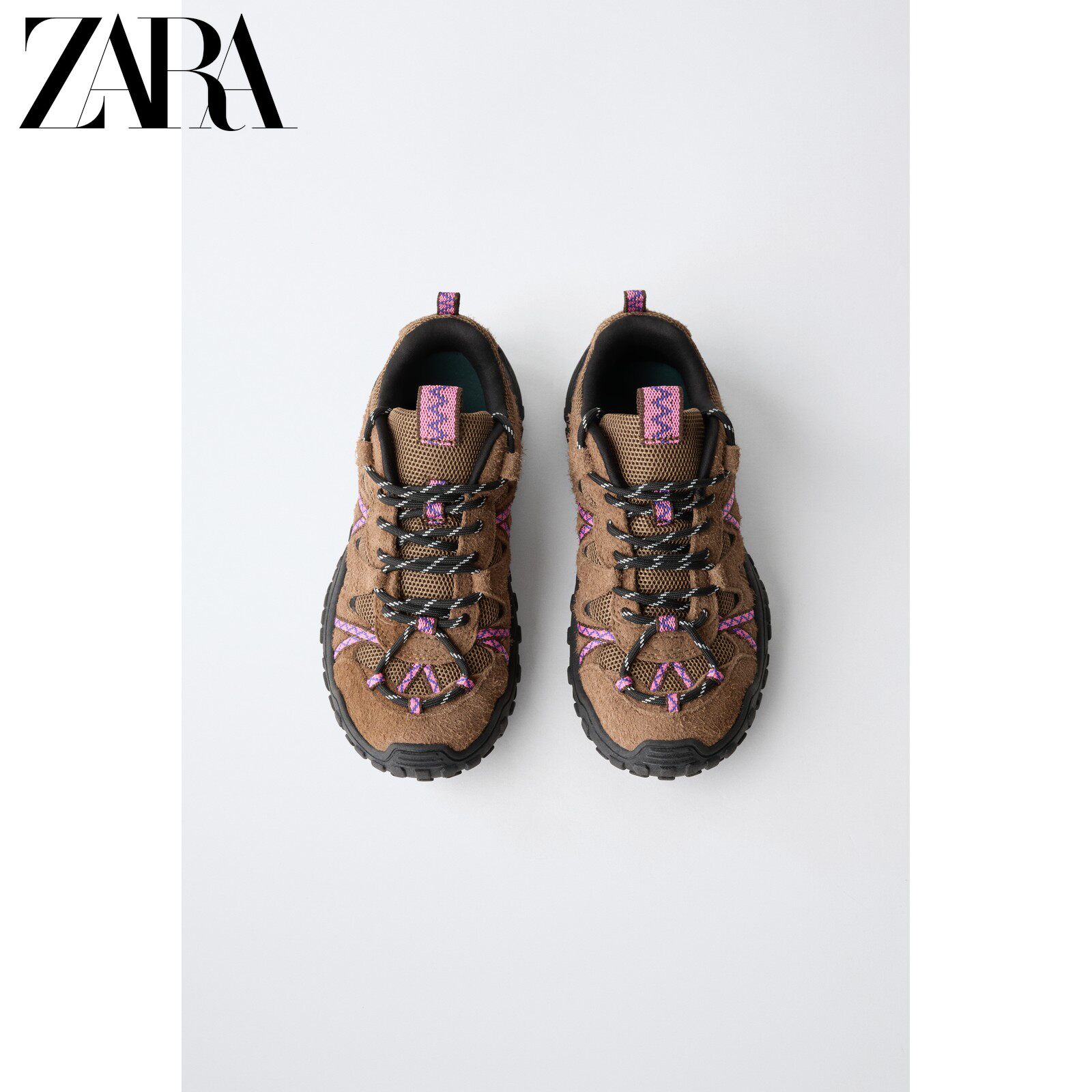 ZARA2026秋季新品 童鞋女童 山系舒适皮革技术运动鞋 2342830 700主图