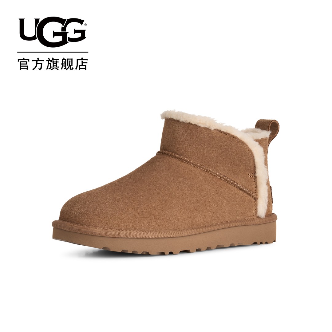 UGG冬季新款女士舒适时尚休闲平底经典超短靴毛毛雪地靴 1184114主图