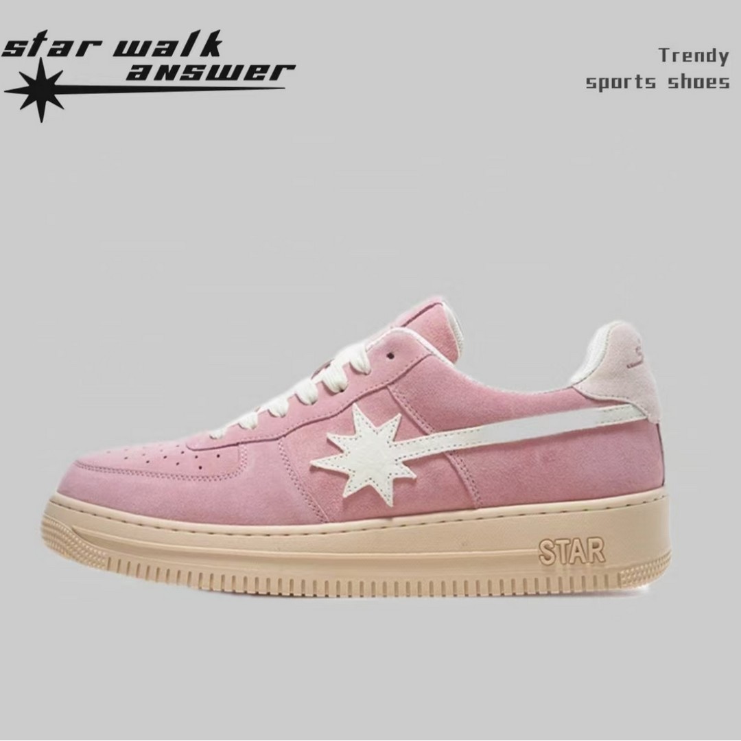 STARWALKANSWER.秋款百搭时尚软底情侣厚底小白鞋女款透气增高鞋主图