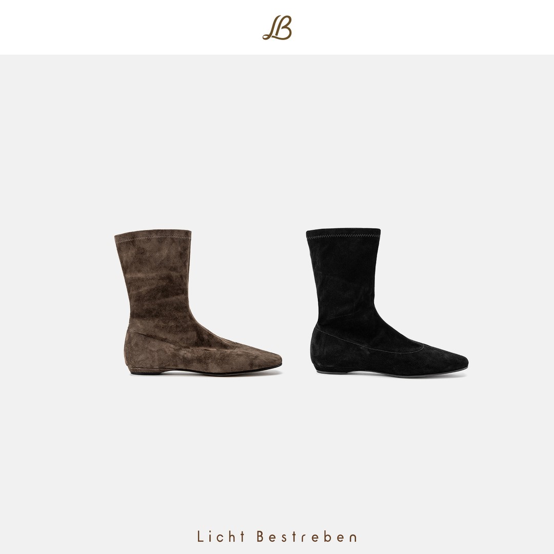 Licht Bestreben 刘一一“瘦瘦靴”弹力羊京静奢风靴子LB2D0337主图