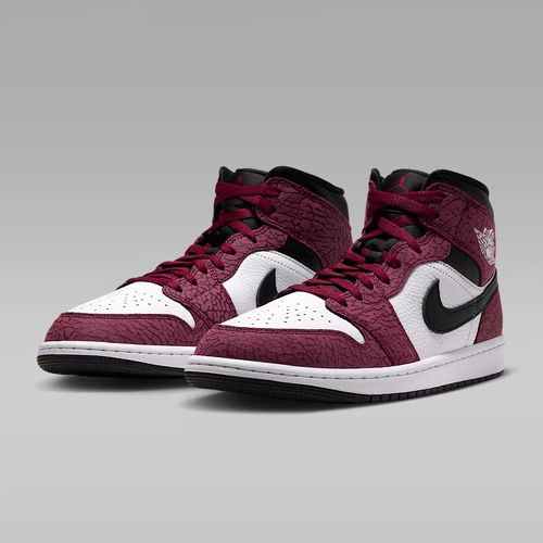 NIKE/耐克官方正品AJ1 男款酒红中帮休闲板鞋 IQ5493-600燕麦格雷主图