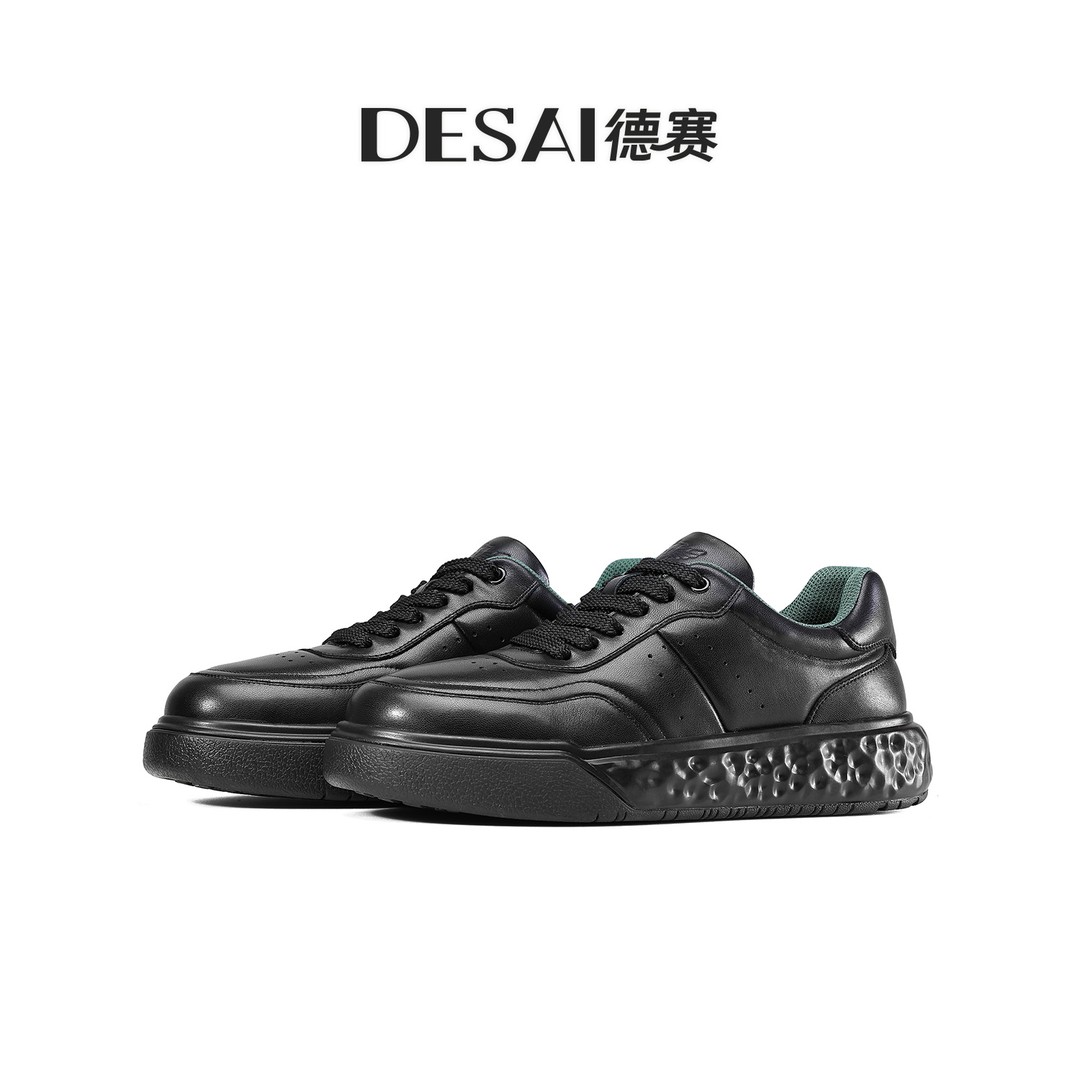 德赛【直播专享】秋季透气软底时尚舒适通勤轻便健步减震休闲男鞋主图