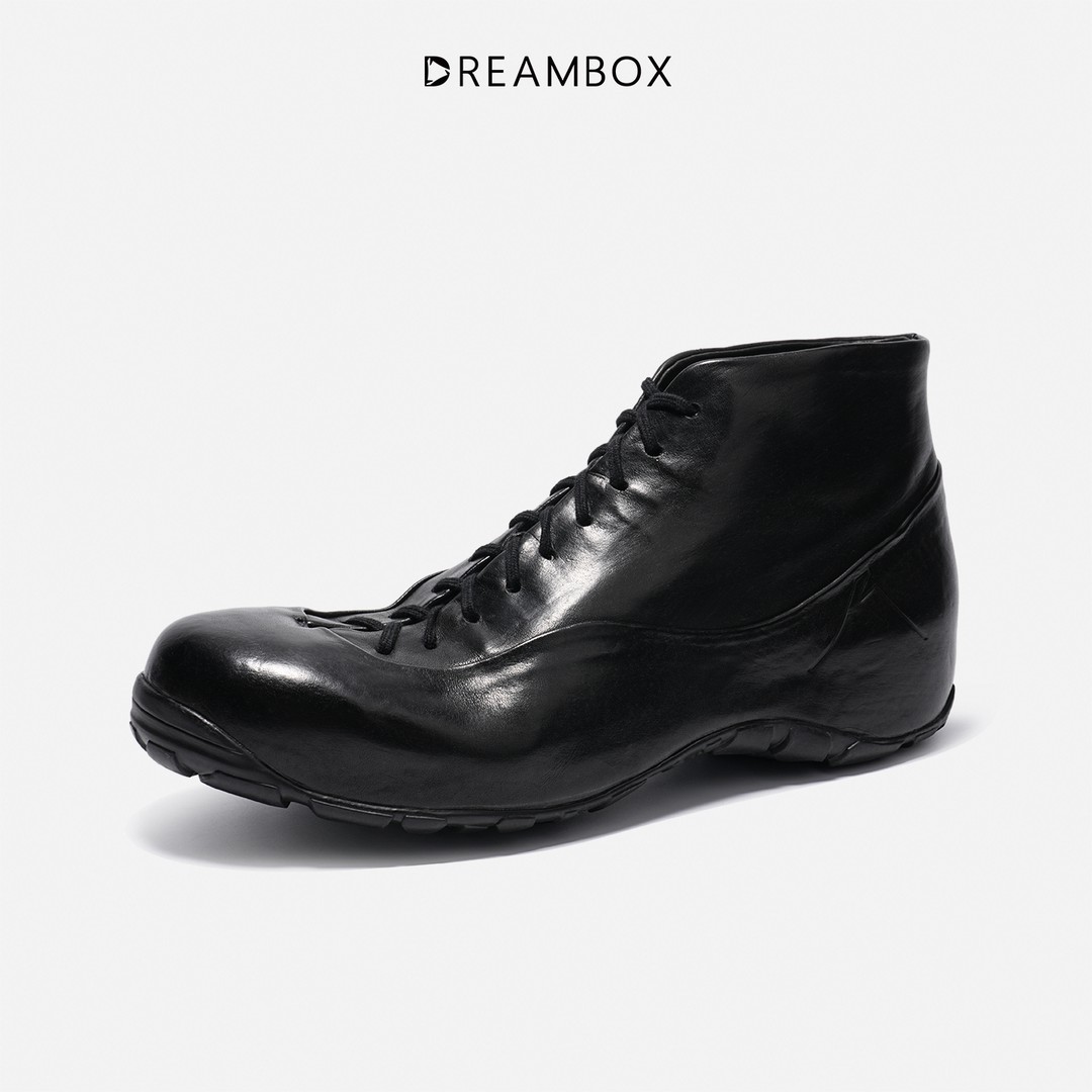 DREAMBOX钧博vibram水洗马皮秋冬短靴2026新款厚底内增高马丁靴主图