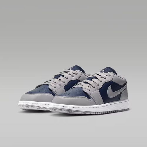 NIKE/耐克正品女鞋AJ1 GS灰蓝低帮燕麦格雷运动休闲鞋 553560-058主图