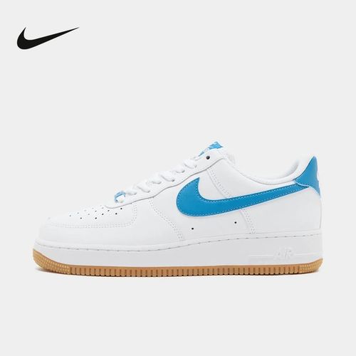 NIKE/耐克白底彩钩空军一号板鞋低帮休闲小白鞋耐磨百搭运动鞋主图