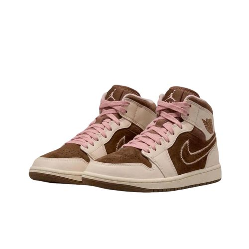 NIKE/耐克官方正品AJ1 男女同款米棕色中帮运动休闲鞋 IQ7607-200主图