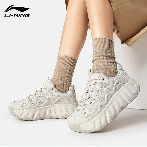 李宁曲奇鞋2026春季新款女子减震轻质回弹舒适经典休闲鞋AGCW028主图
