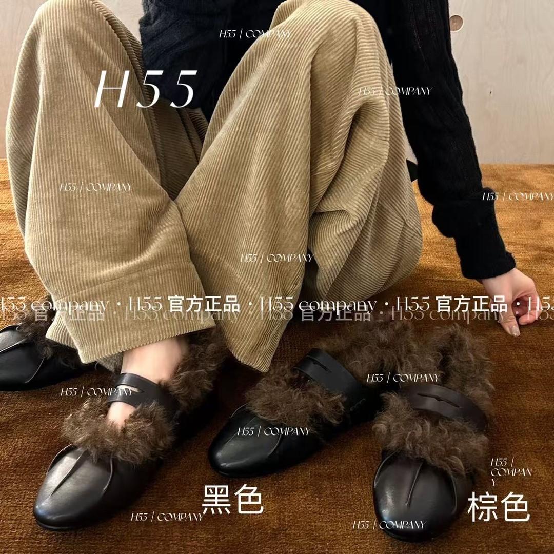 【H55粉丝专享】美貌野心家-280g棉拉美卷静奢感玛丽珍鞋3cm35-3941主图