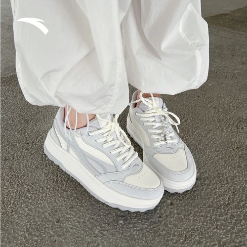 安踏晴风2026秋季新款运动女子板鞋百搭厚底增高潮流时尚休闲鞋子主图