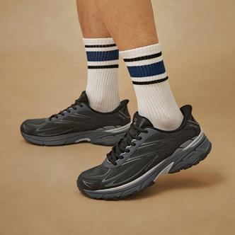 斯凯奇闪穿鞋男鞋一脚蹬户外跑步鞋休闲运动鞋老爹鞋233158主图