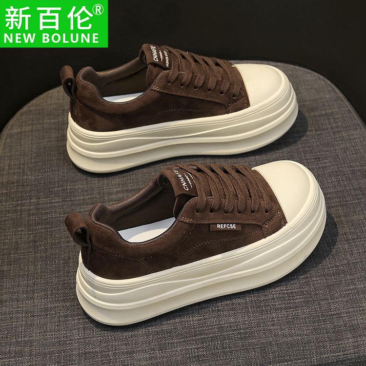 新百伦官方正品女鞋2026爆款厚底增高休闲板鞋舒适轻便百搭板鞋主图