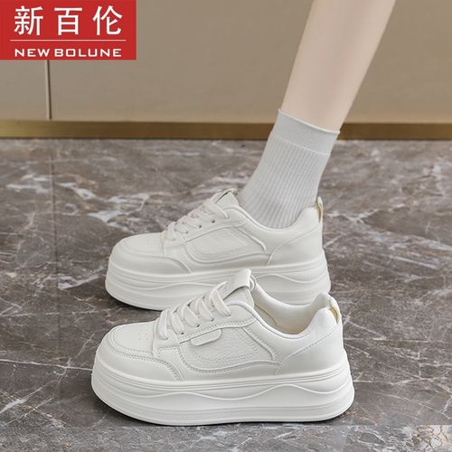新百伦正版小白鞋女2026新款秋季小个子增高女鞋百搭软底休闲板鞋主图