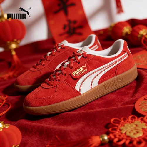 【中国红】PUMA彪马德训鞋女鞋运动鞋情侣鞋红色鞋子休闲鞋低帮板鞋主图