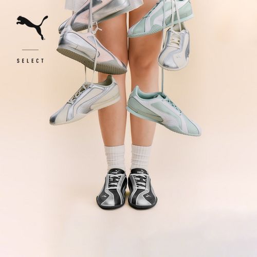 BELLA薄底鞋多巴胺银色复古撞色复刻运动鞋女子PUMA彪马 404043主图