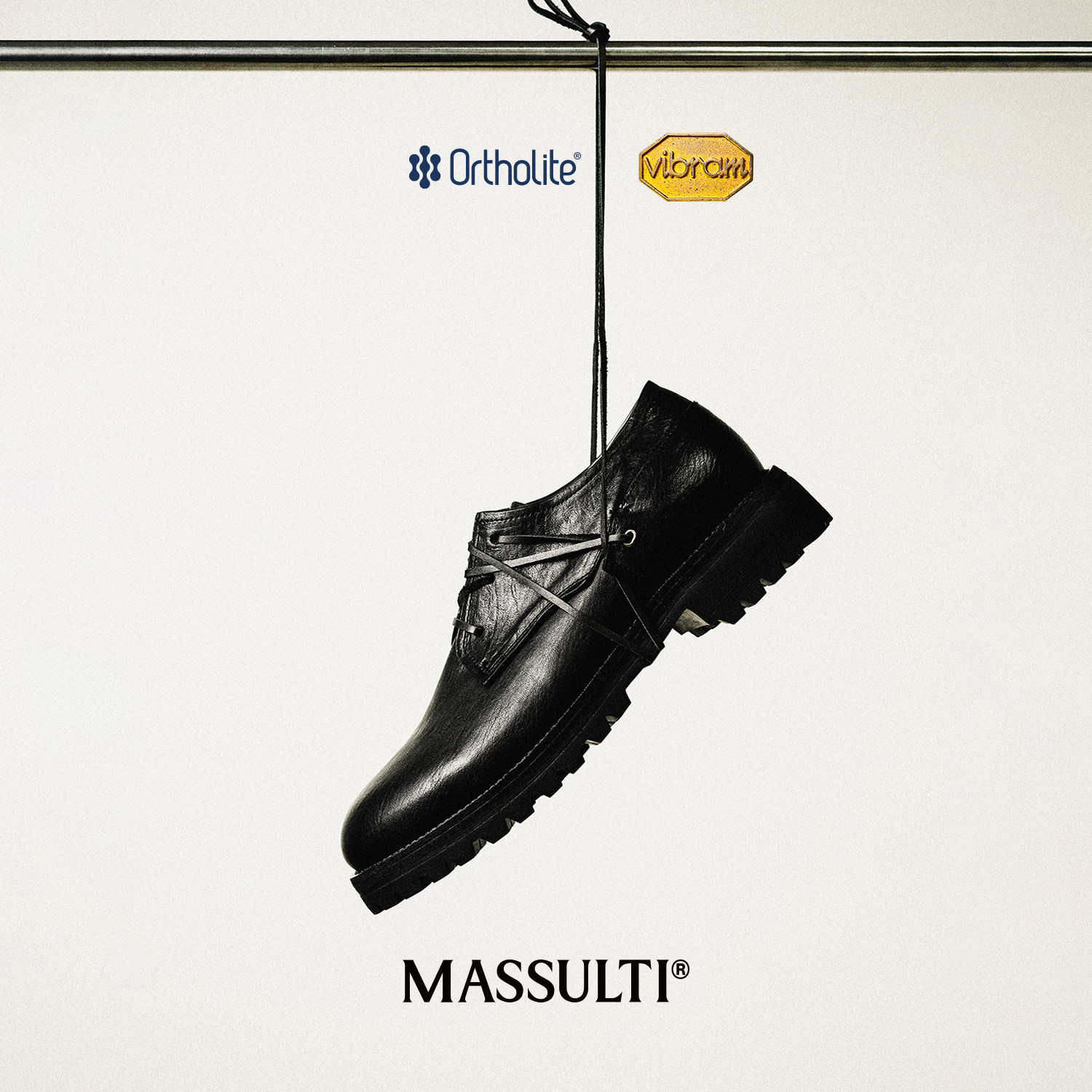 MASSULTI「年度之作」意大利Vibram V底旧化水洗马皮骑兵德比皮鞋主图