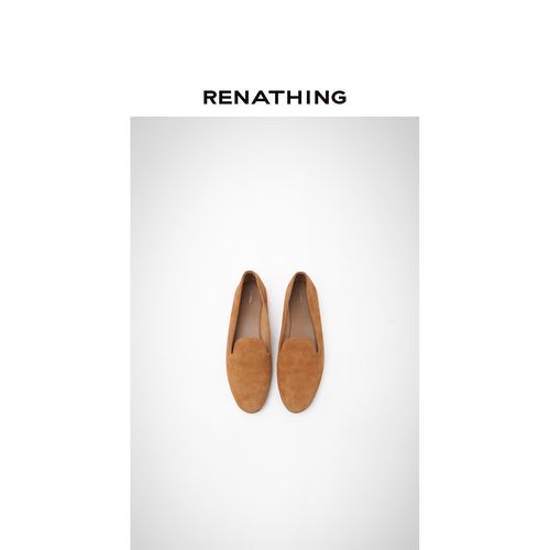 【睿心纳物】【RENATHING】法式绒面一脚蹬乐福鞋主图