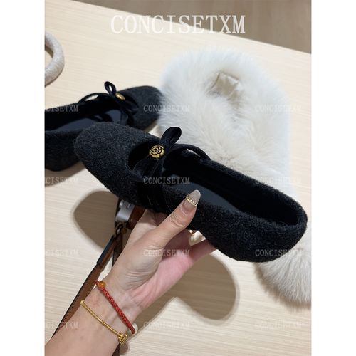 【唐小木】山茶花单鞋女秋冬通勤鞋 B26578主图