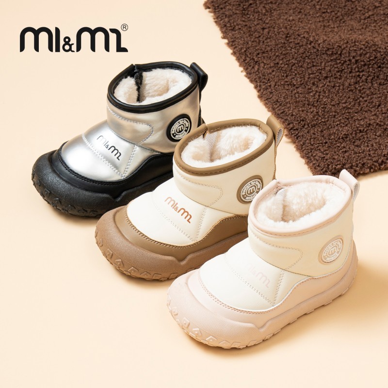 【专柜款】M1&M2儿童冬季加绒雪地靴软底防滑保暖童鞋加厚大棉靴主图
