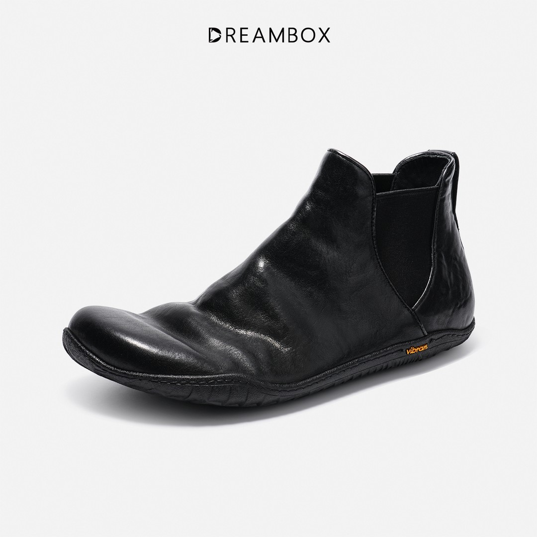 DREAMBOX钧博vibram赤足鞋石洗马皮极简风短靴软底秋冬切尔西靴潮主图