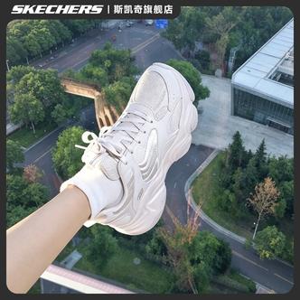 斯凯奇紫雾泡芙秋季2026新款女透气厚底运动云朵老爹鞋117682主图