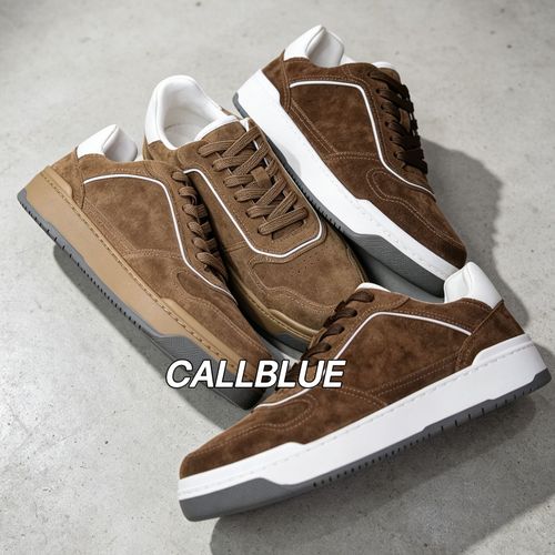CALLBLUE『秋冬燕麦』小羊皮麂皮头层牛皮真皮牛反绒休闲百搭男板鞋主图
