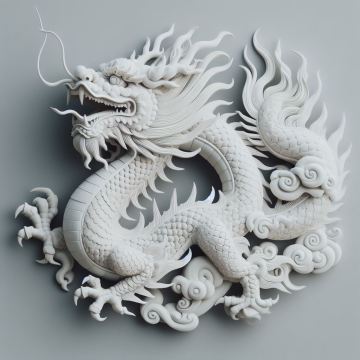 白色石雕龙封面图