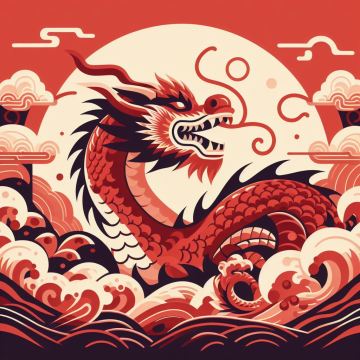 绘画平面龙封面图