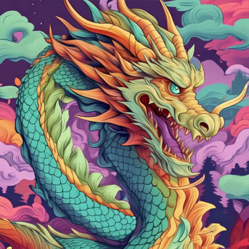 2.5d手绘龙封面图