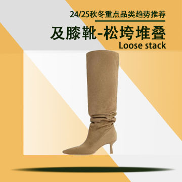 24秋冬重点品类趋势推荐（及膝靴-松垮堆叠)封面图