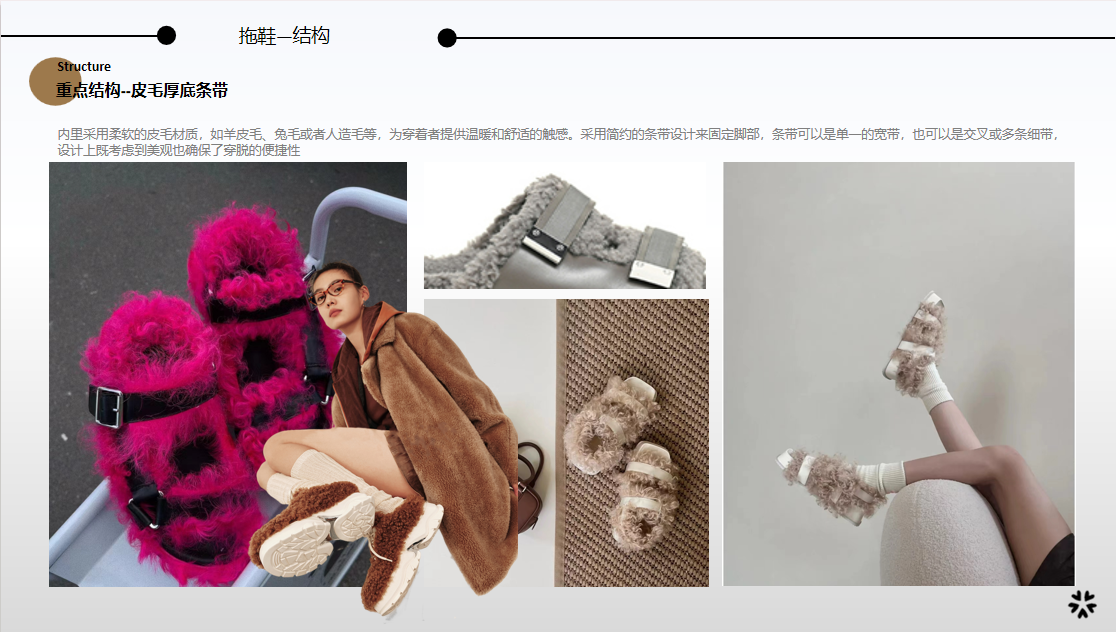 24秋冬重点品类趋势推荐（拖鞋-皮毛厚底条带)主视觉图