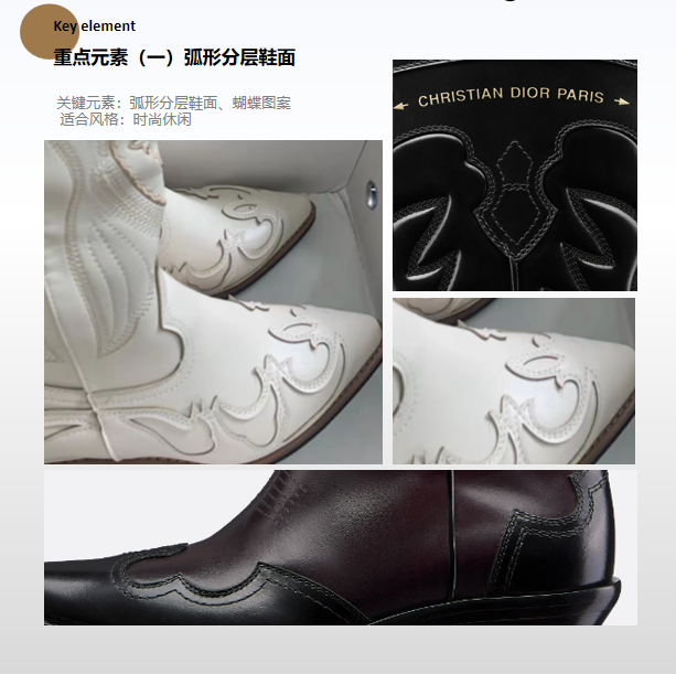 24秋冬重点品类趋势推荐（西部靴-弧形分层鞋面）主视觉图