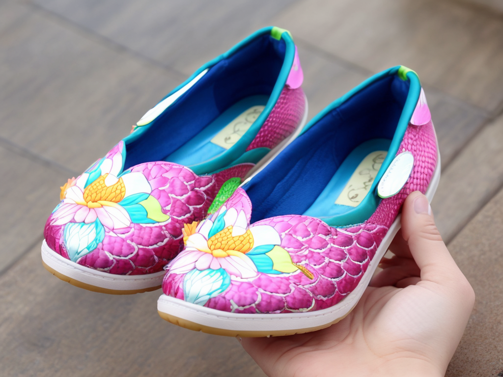 设计的龙纹花鞋子作品-惠利玛