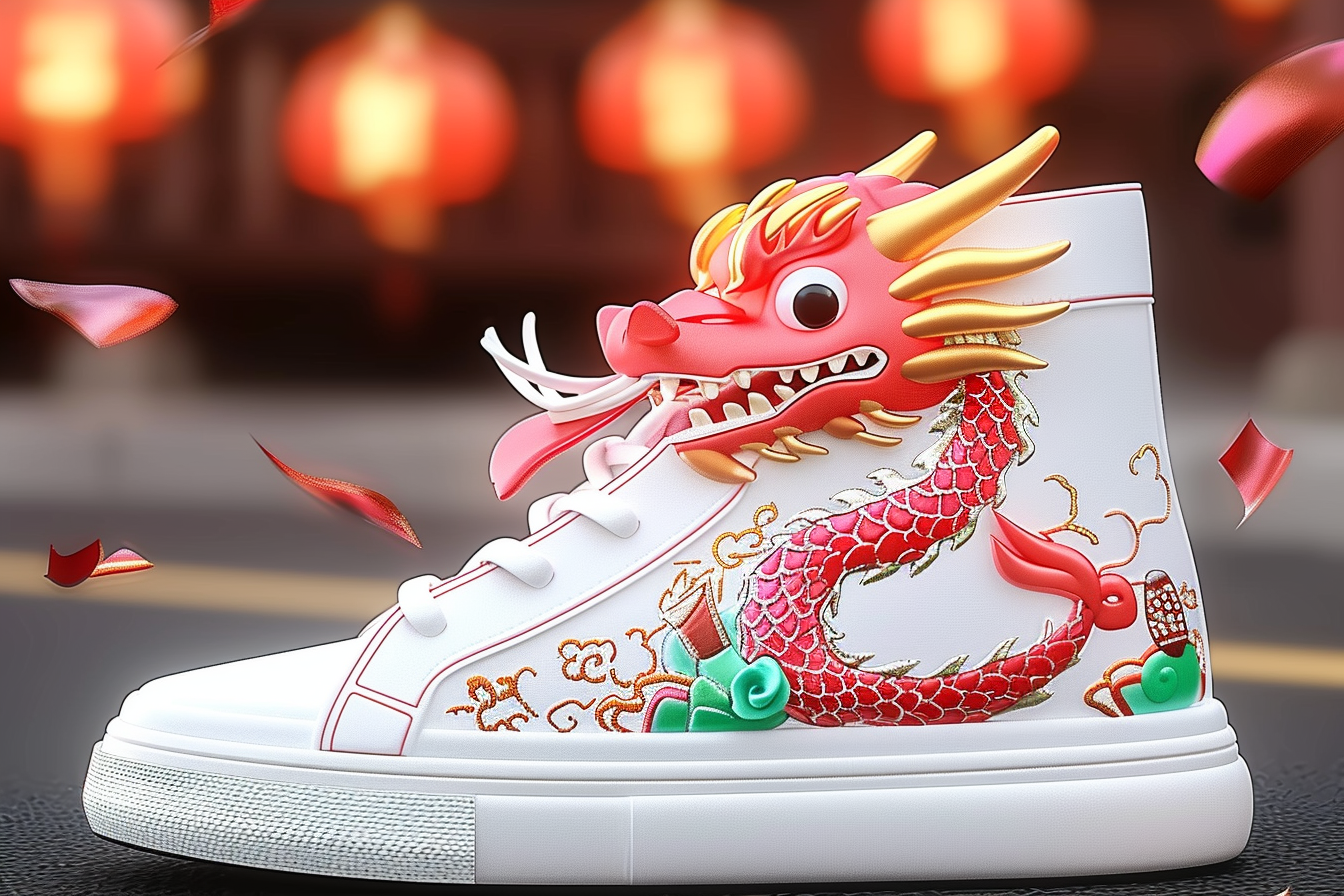 设计的儿童卡通龙鞋作品-惠利玛