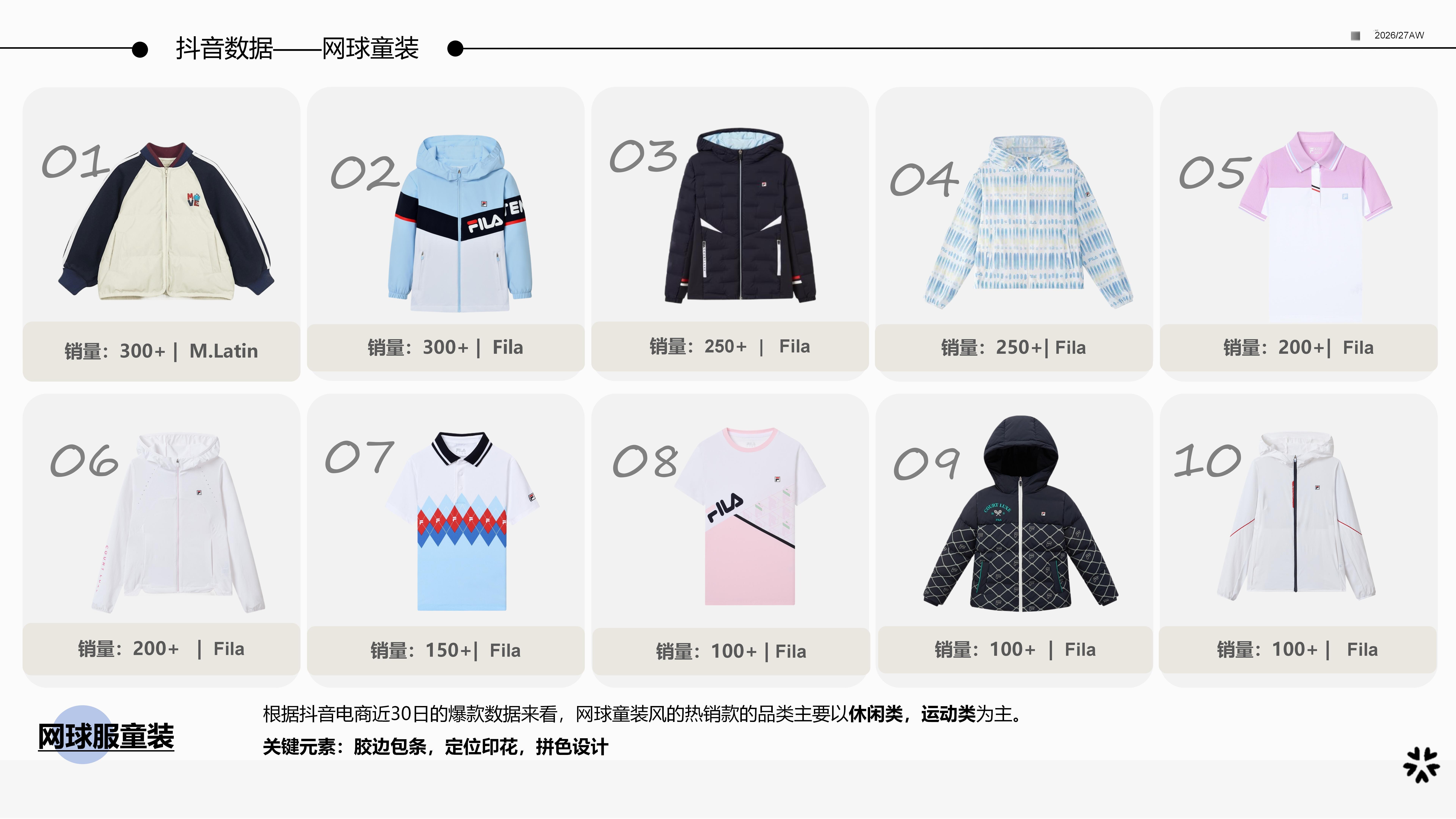 2627秋冬服装选品网球童装图片