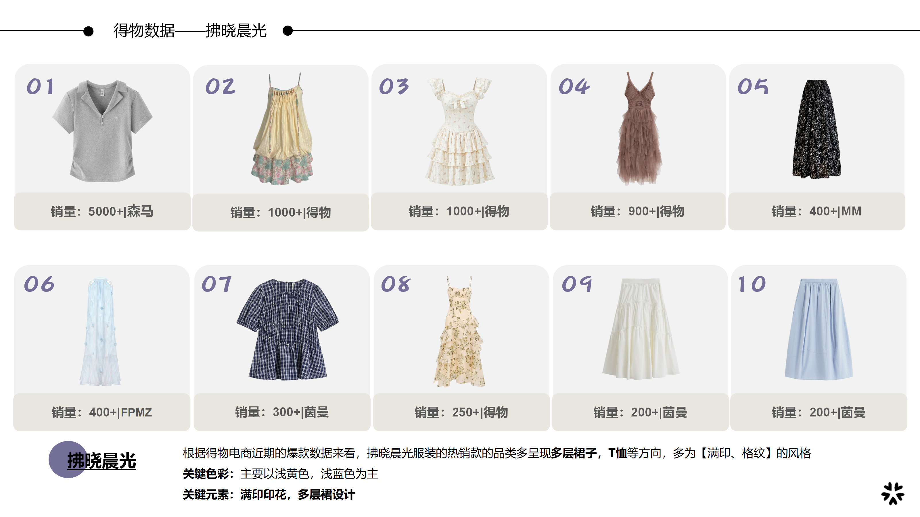 2627春夏服装选品拂晓晨光图片