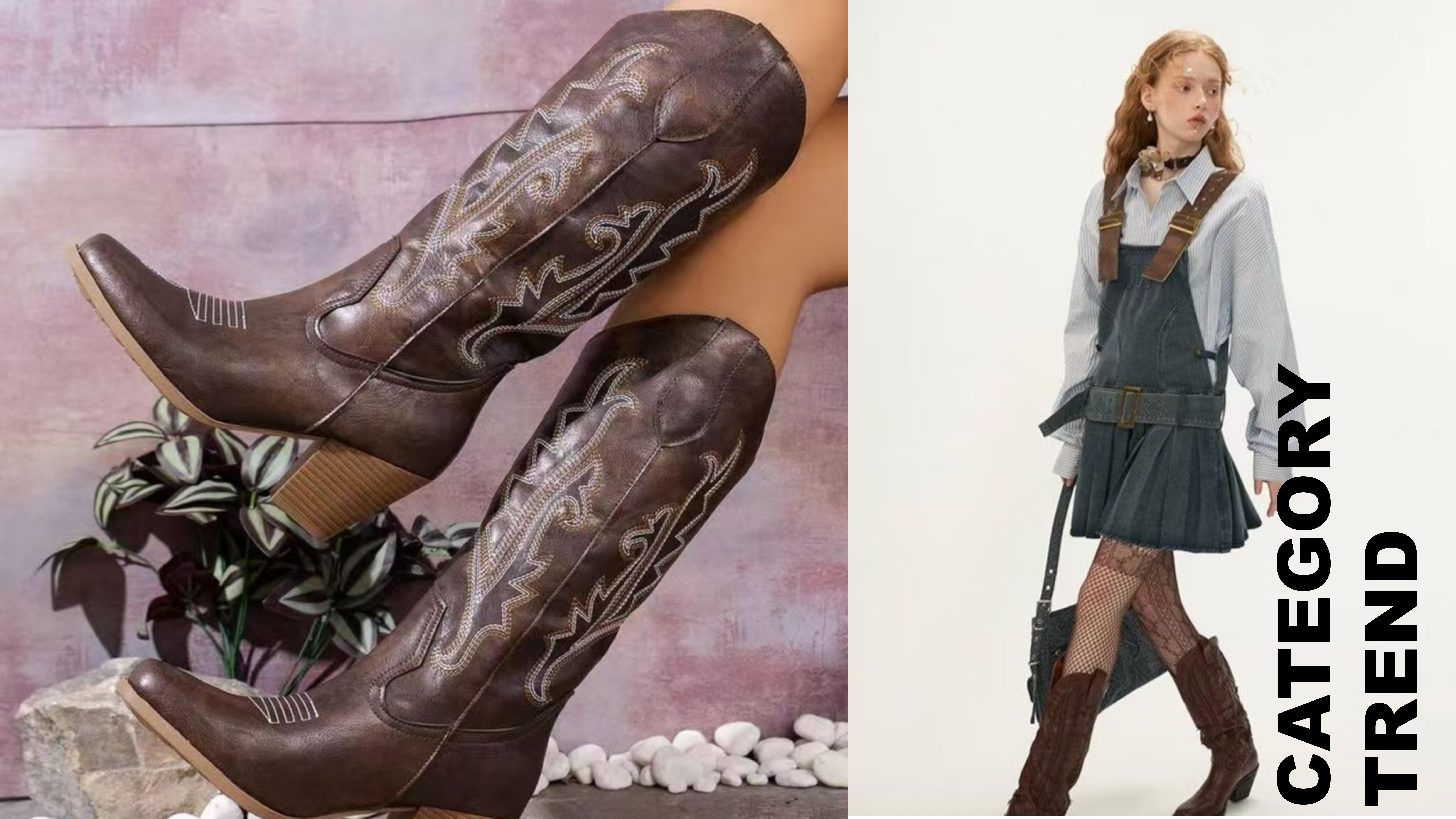 26秋冬重点单品分析西部牛仔靴图片