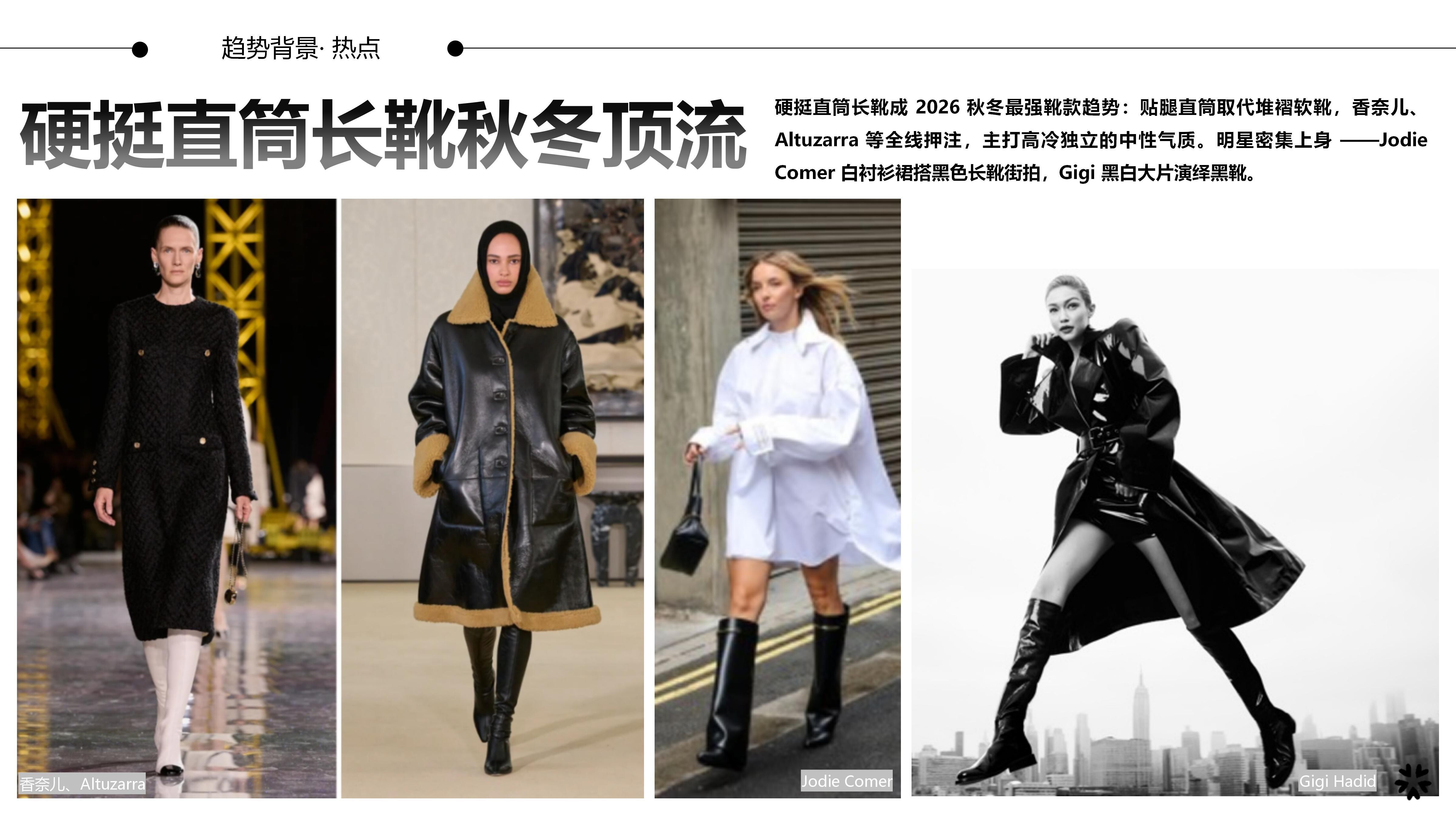 26&27AW重点单品分析-老钱风低调奢华硬挺直筒长靴图片